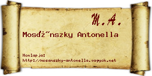 Mosánszky Antonella névjegykártya